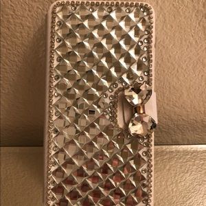 💕IPHONE 7 CRYSTAL
WALLET TRI-FOLD CASE 🌸NEW🌸